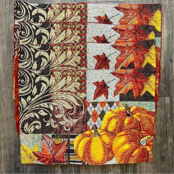 Home Decor Pumpkin Placemat 4pc Fall Table Dining Sparkly Thanksgiving Halloween - Picture 5 of 8